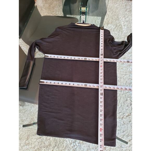Express Sweater Dress Womens Small Black Stretch Long Sleeve Turtleneck Pullover - Picture 8 of 12